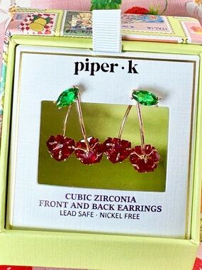 Piper K cherry earrings